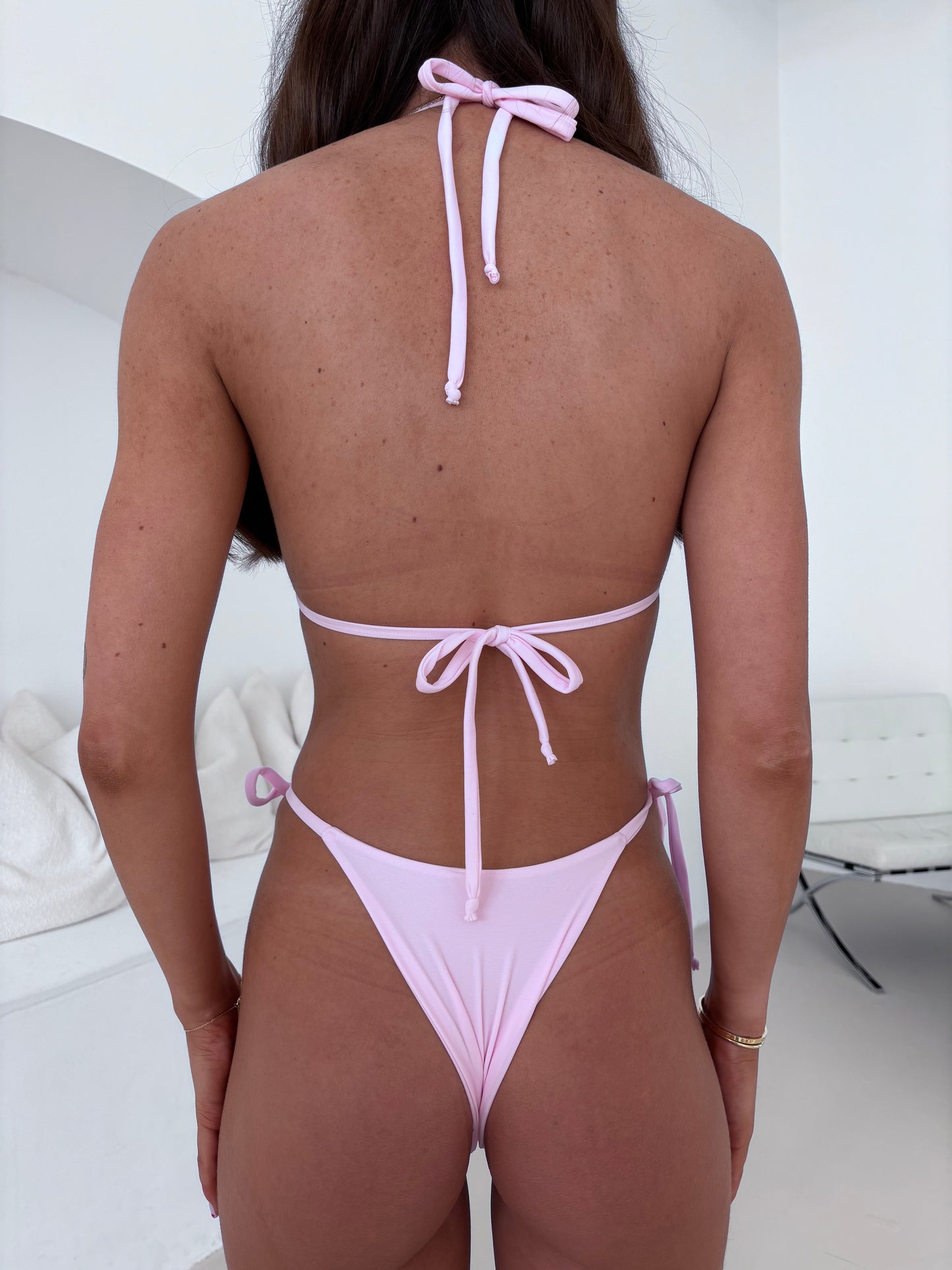 Embellished luxe pink bikini
