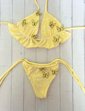 Lemon Butterfly Wisteria Top and Bubblegum Bottoms